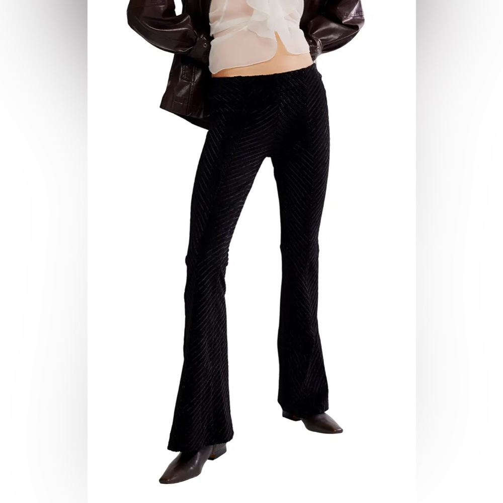 Free People Penny Pull on Velvet Flare Pants